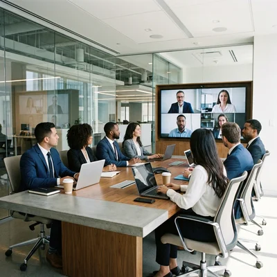 Professional services office meeting