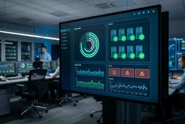 IT monitoring dashboard showing system health metrics